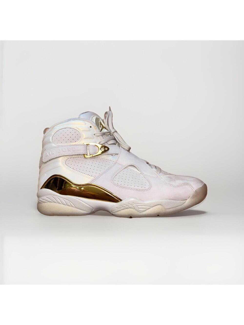 Nike Air Jordan 8 Retro Champagne White Metallic Gold Mens Size 12